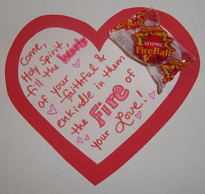 Prayer on heart with Atomic Fireball candy