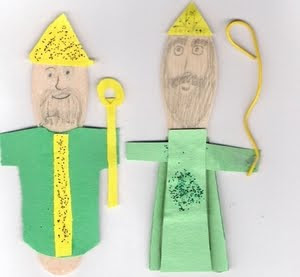 Wooden spoons as Saint Patrick
