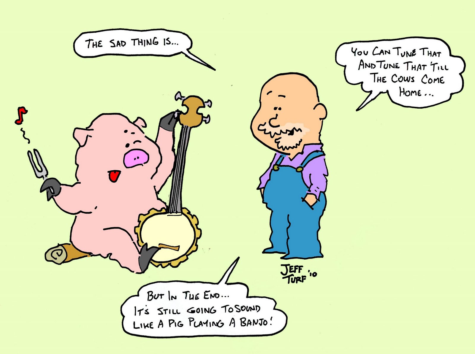 Inside Jeff Overturf's Head Ol' MacJeffy on the Banjo Pig Farm