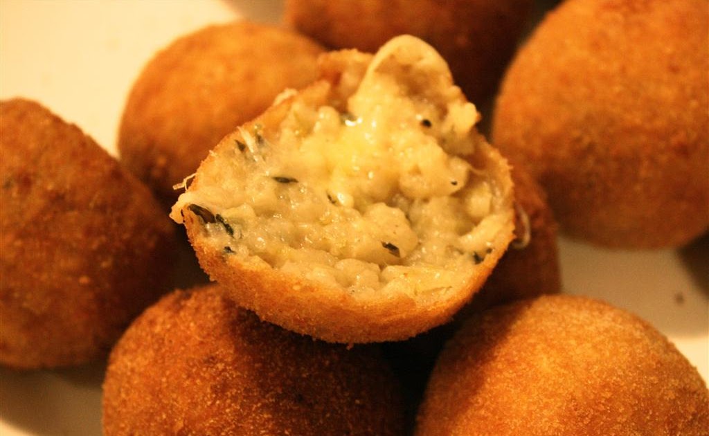 Whisky Green Tea Creamy Mushroom Risotto Balls