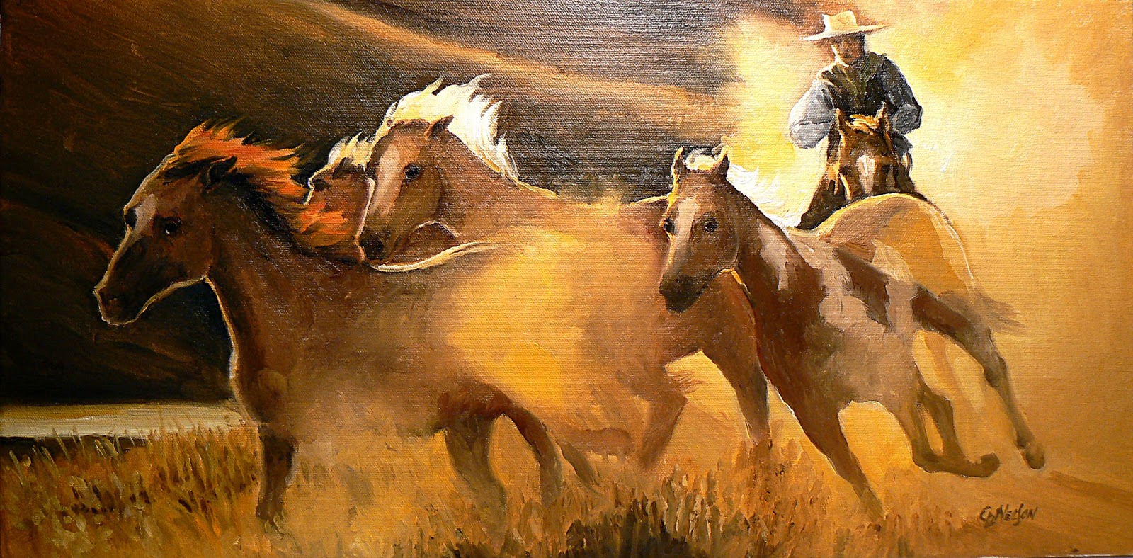 Daily Painters Of Colorado "ROUNDUP" daily painter western horse