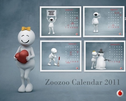 Vodafone ZooZoo Calendar 2011
