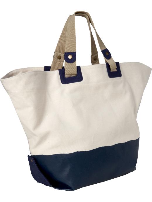 Old Navy Two Tone Canvas Beach Tote