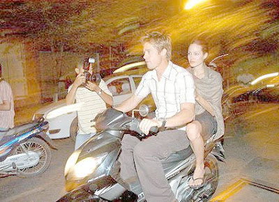 Angelina Jolie Brad Pitt Scooter