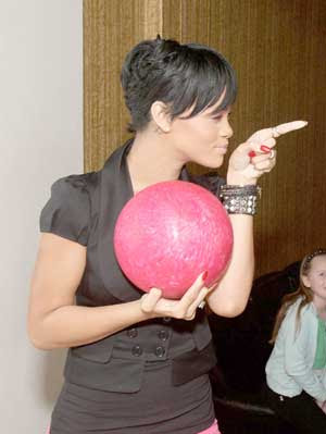 Rihanna Bowling Alley London Pictures