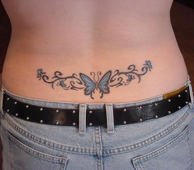 butterfly back tattoos for girls. Tattoo Designs : Lower ack
