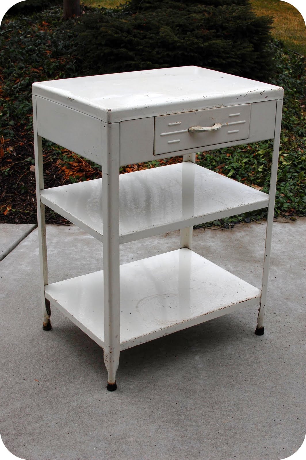 33 Shades of Green Vintage Metal Table