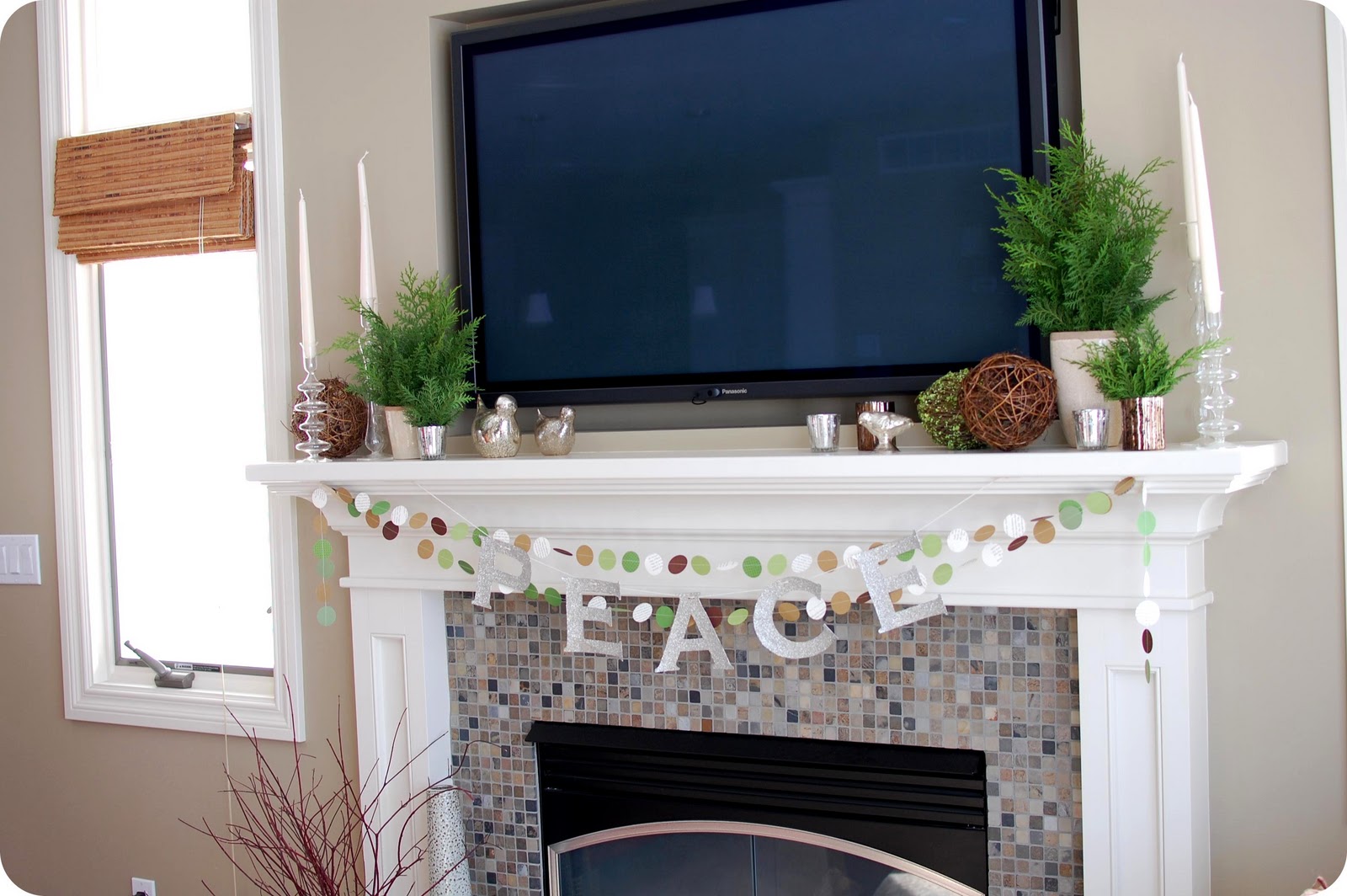 33 Shades of Green Decorating Around the TV