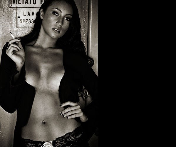 Solenn Heussaff wears this very sexy cleavage exposing black top and in bla...
