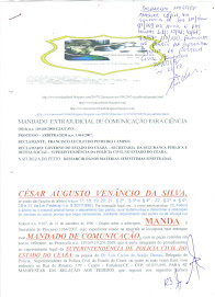 MODELO DE MANDADO NO PROCESSO 1064/2007 - SSPDS/FRANCISCO LUCILEUDO P CAMPOS 1