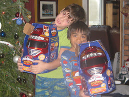 Jake and Alex - Power Ranger Helmets