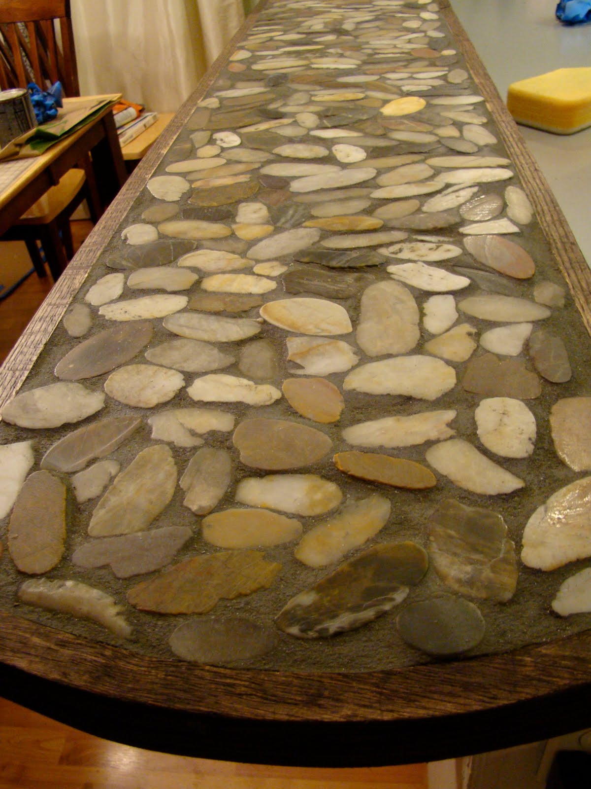 Six Busy Rabbits And A Happy Guinea Pig A Countertop River Rocks