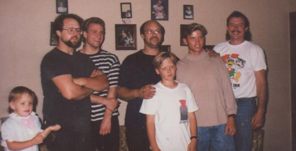 Dad, his brothers, his sons and niece