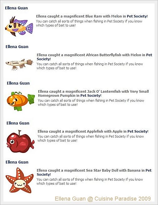 Cuisine Paradise  Eat, Shop And Travel: Facebook Game - Fishing In Pet  Society