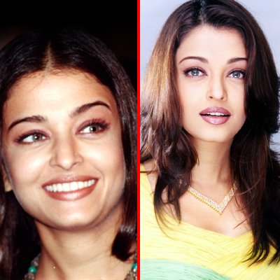 Bollywood & Tollywood Actor/Actress photos with and without makeup