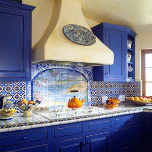 Blue Kitchen Cabinets are an