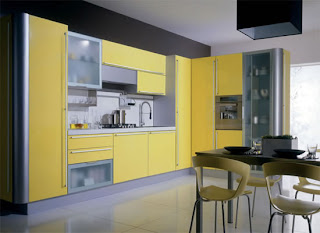 yellow kitchen cabinets