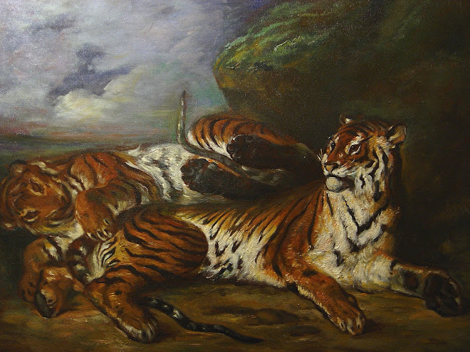 jeunes tigres , par Delacroix