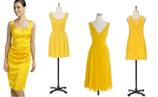 yellow bridesmaids dresses