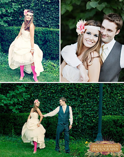 Pink Tights and a Wedding Dress Green Wedding Shoes Wedding Blog Wedding 
