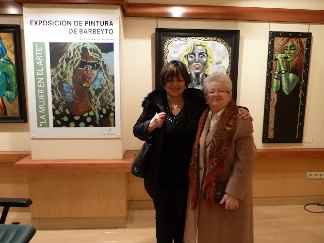 VISITAS A LA EXPOSICION DE BARBEYTO EN EL CORTE INGLES DE ALICANTE