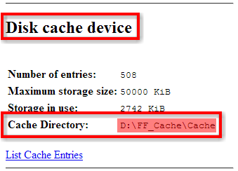 Como mudar o diretório de cache do Firefox