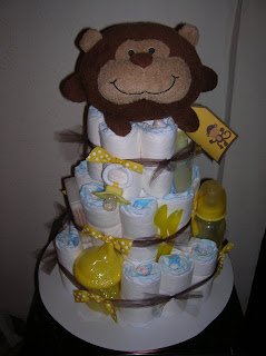 monkey diaper cake