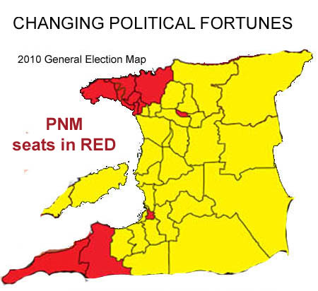 Map Of Trinidad And Tobago 41 Constituencies