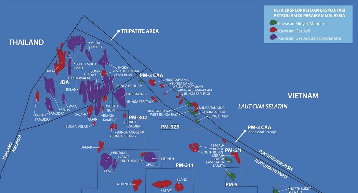 Nabil Akhtar Map of East Cost Malaysia Oil and Gas Exploration
