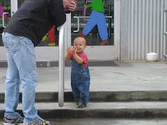 Giving myself a hand for climbing up one stair