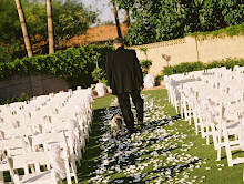 Juju and Dad walking down the aisle