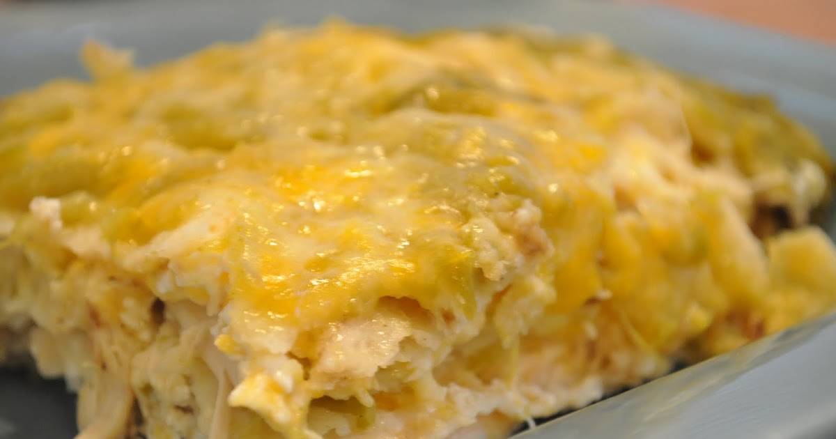 Freeing My Martha Chicken and Green Chili Enchiladas (casserole style)