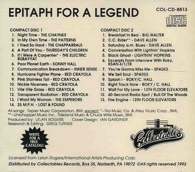 Paradise Of Garage Comps Epitaph For A Legend Cd Collectables