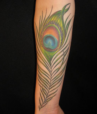 feather tattoo. Peacock Feather Tattoo.