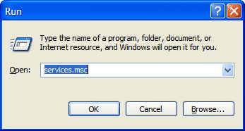 run services.msc