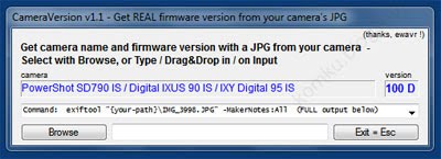 Camera Firmaware Version Camera Firmaware Version