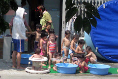 Kids having afternoon pool time