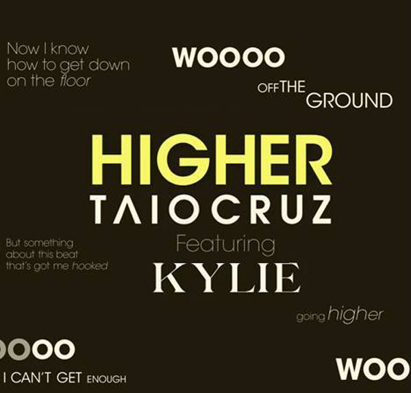Taio Cruz – Higher (featuring Kylie Minogue) [Official Single Cover]1