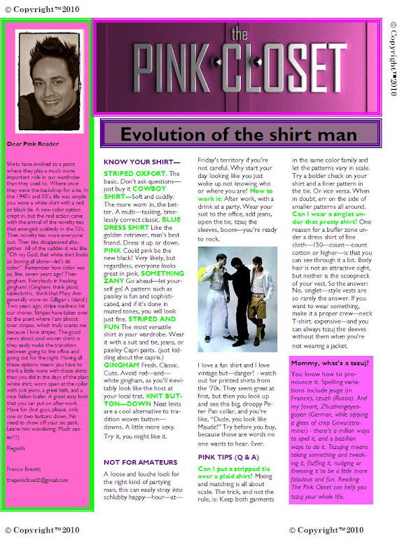 Evolution of the shirt man