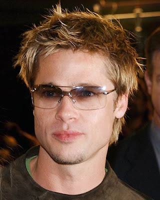 brad pitt long hairstyles. Handsome image of Brad Pitt