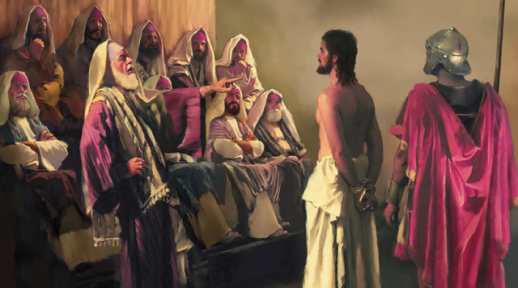 The Sanhedrin hand Jesus over