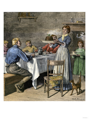[HOUS2A-00148~Plum-Pudding-Served-for-a-Frontier-Family-s-Christmas-Dinner-1800s-Posters.jpg]