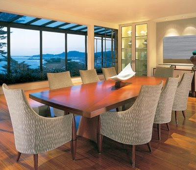 dining room with ocean view