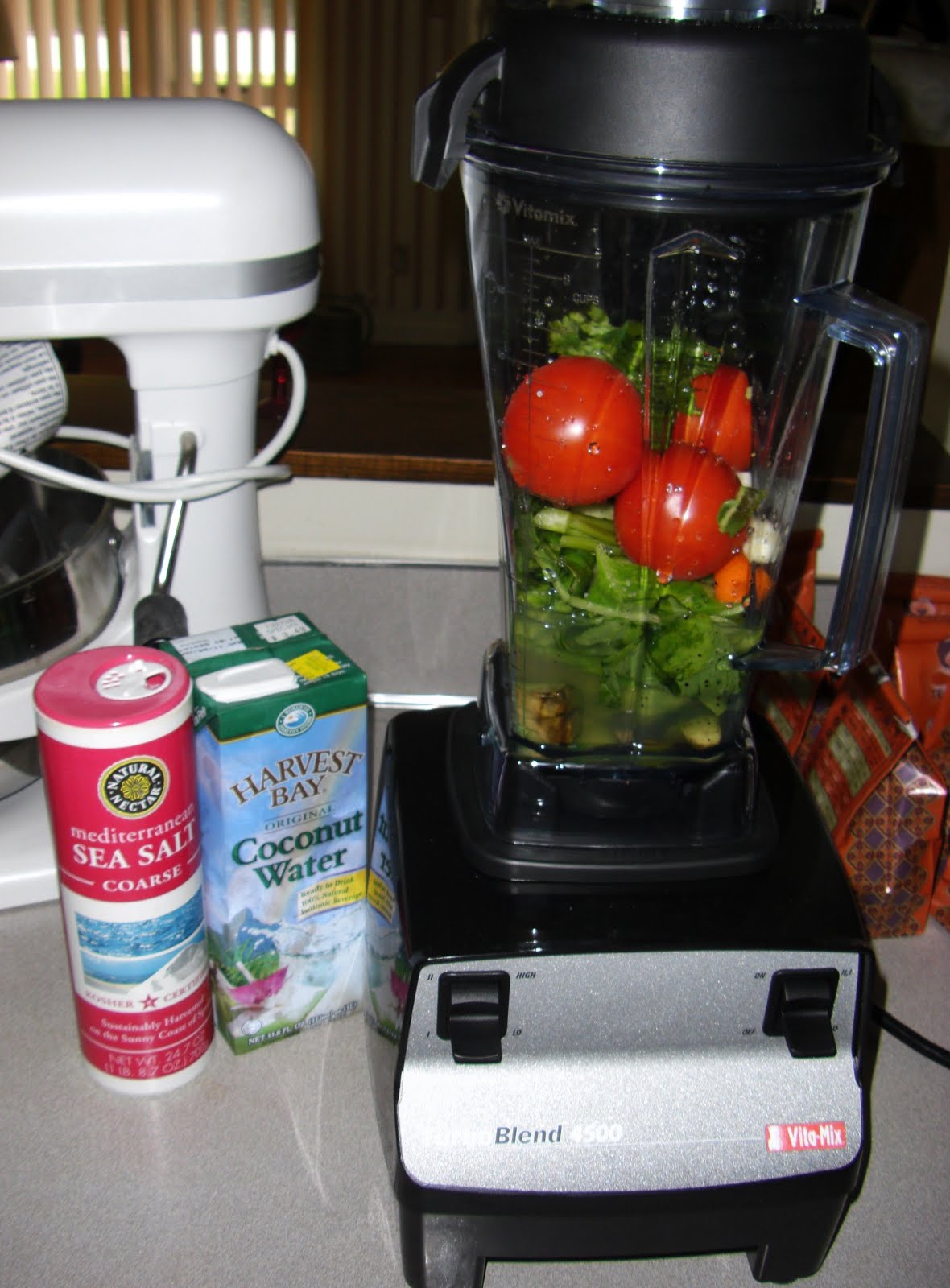 My 1st Vitamix Veggie Soup and Tropical Traditions Coconut Concentrate