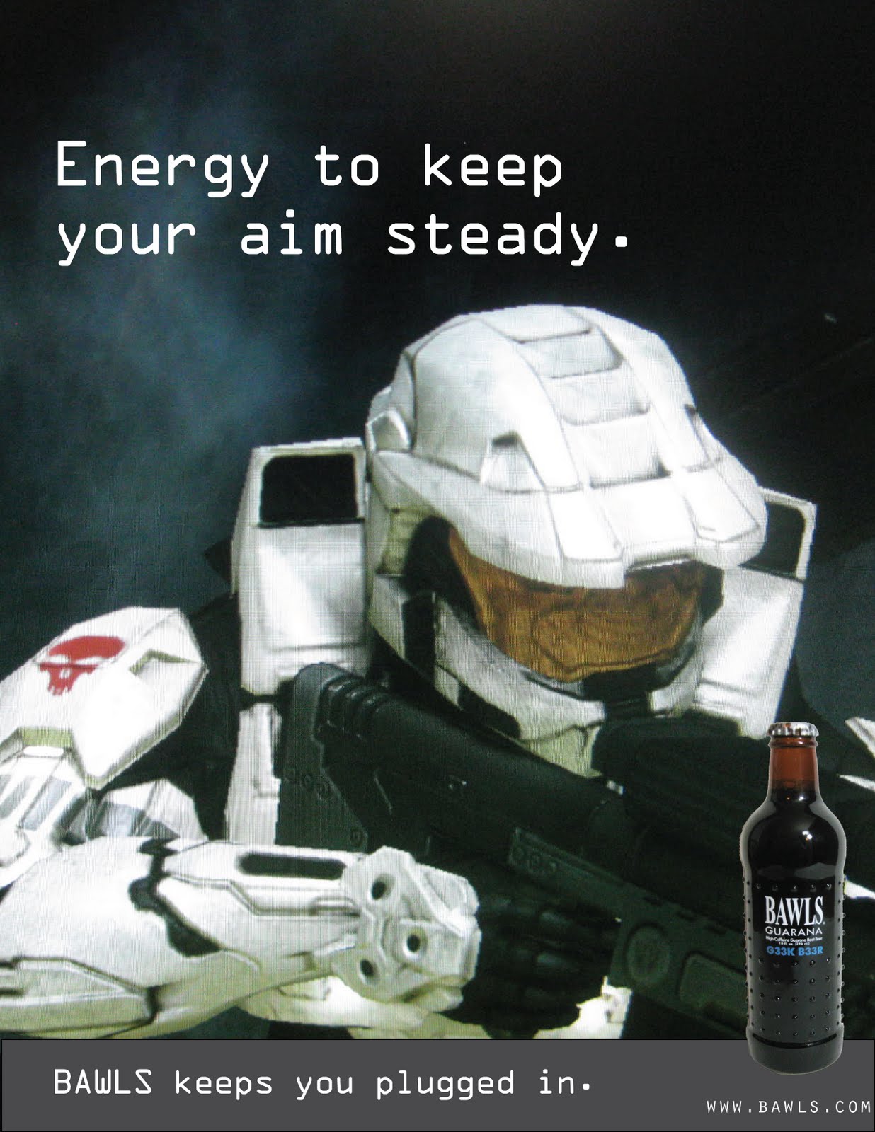 SneedDesigns BAWLS energy drink print campaign