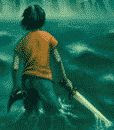 Percy Jackson front the cover of 'The Lightning Thief' by Rick Riordan