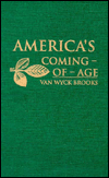 color photograph of a hardcover 'America's Coming-of-Age' by Van Wyck Brooks