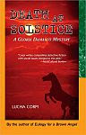 A color photo of the front cover of 'Death at Solstice' by Lucha Corpi.
