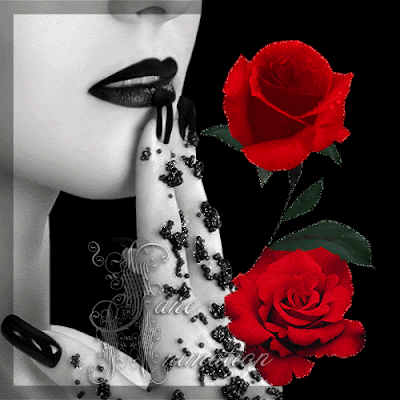 linda mulher com rosas vermelhas
