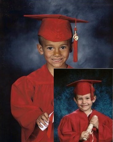 Boys at Kinder Graduation